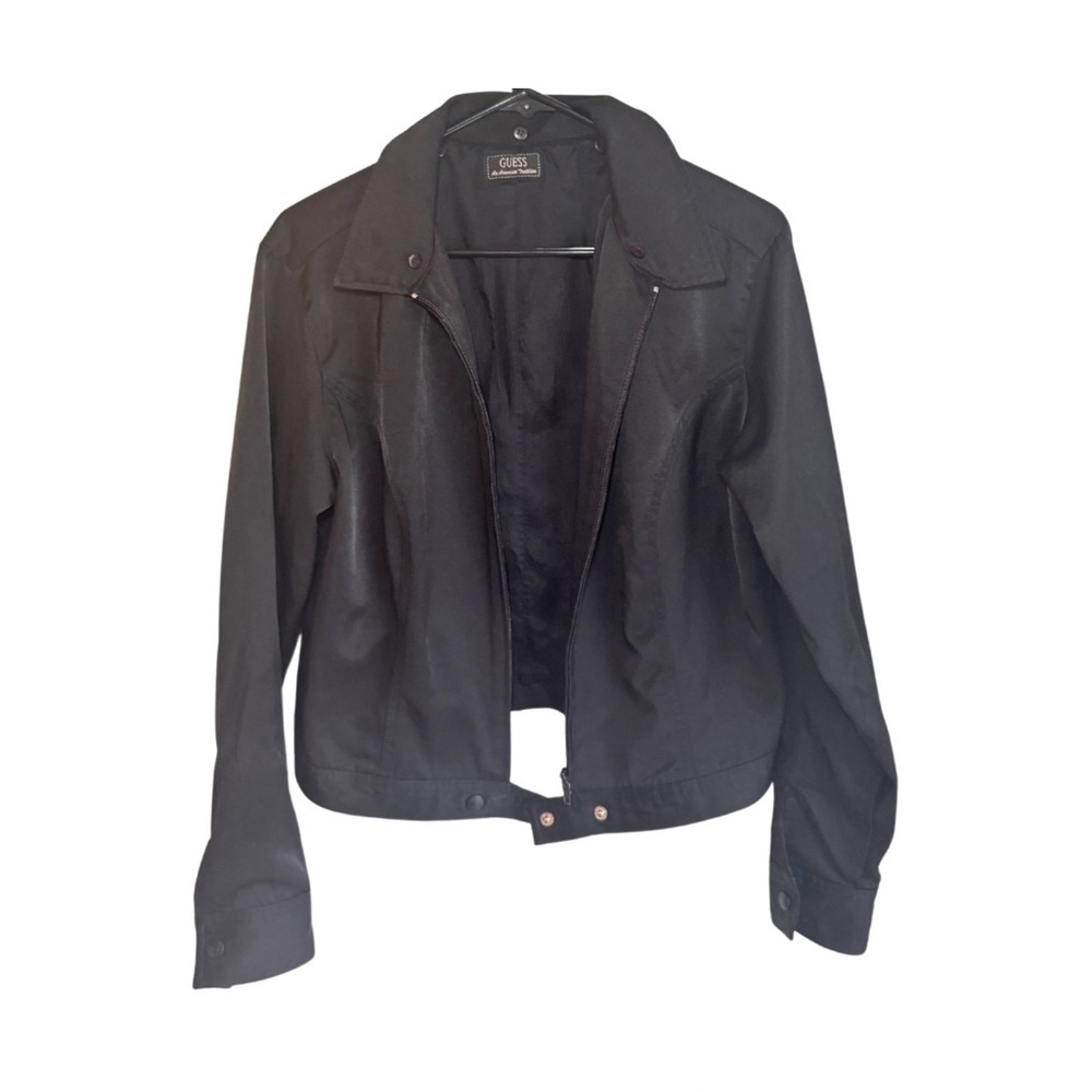 Vintage Guess Black Bomber Jacket